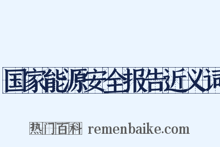 国家能源安全报告近义词是什么意思的图片